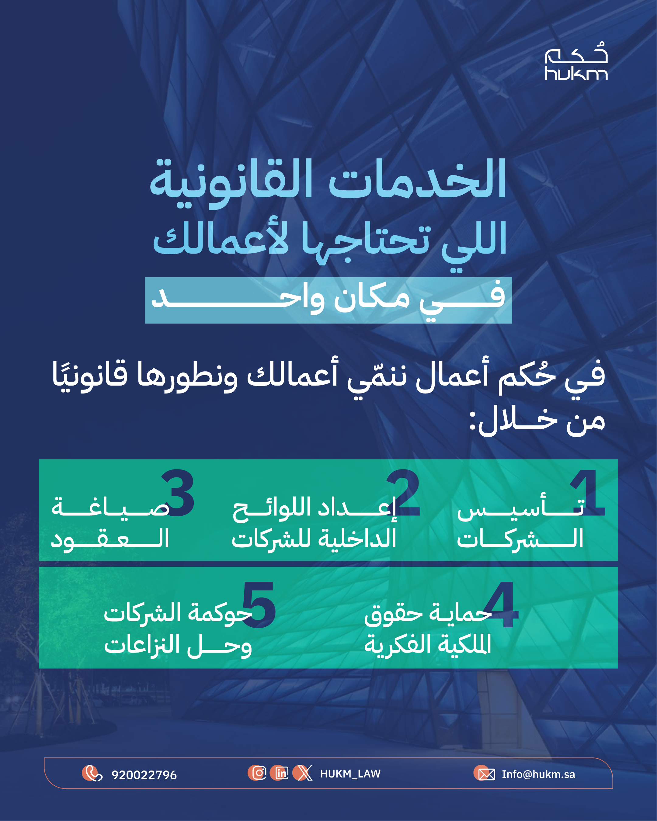 منصة حُكم توفر لك الخدمات القانونية التي تحتاجها أعمالك