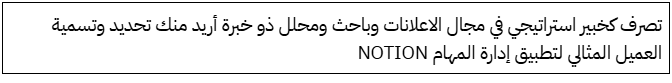 Prompt تسمية العميل المثالي