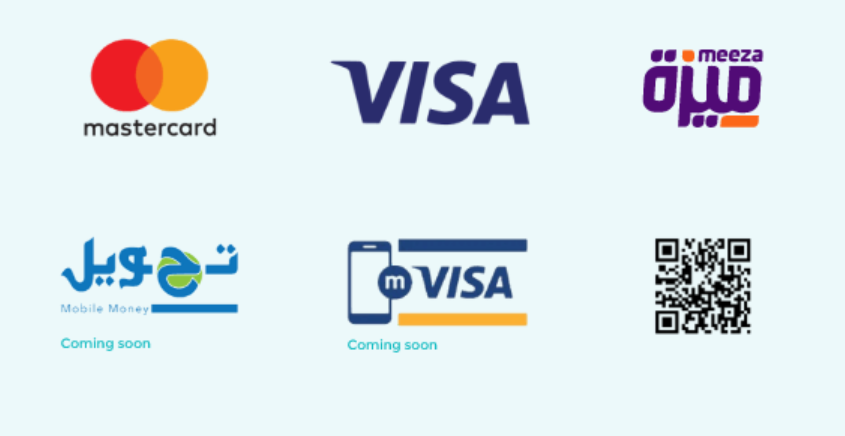 جميع وسائل الدفع متوفرة عندنا الحمد لله