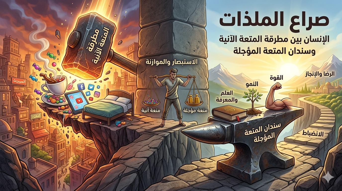 شـامـل | صراع الملذات: الإنسان بين مطرقة المتعة الآنية و سندان المتعة المؤجلة | العدد #61